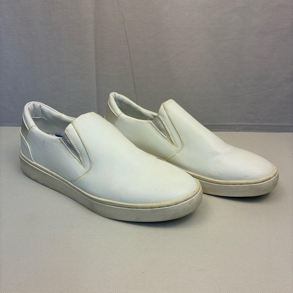 Thousand Fell White Vegan Leather Slip-On Sneakers 8